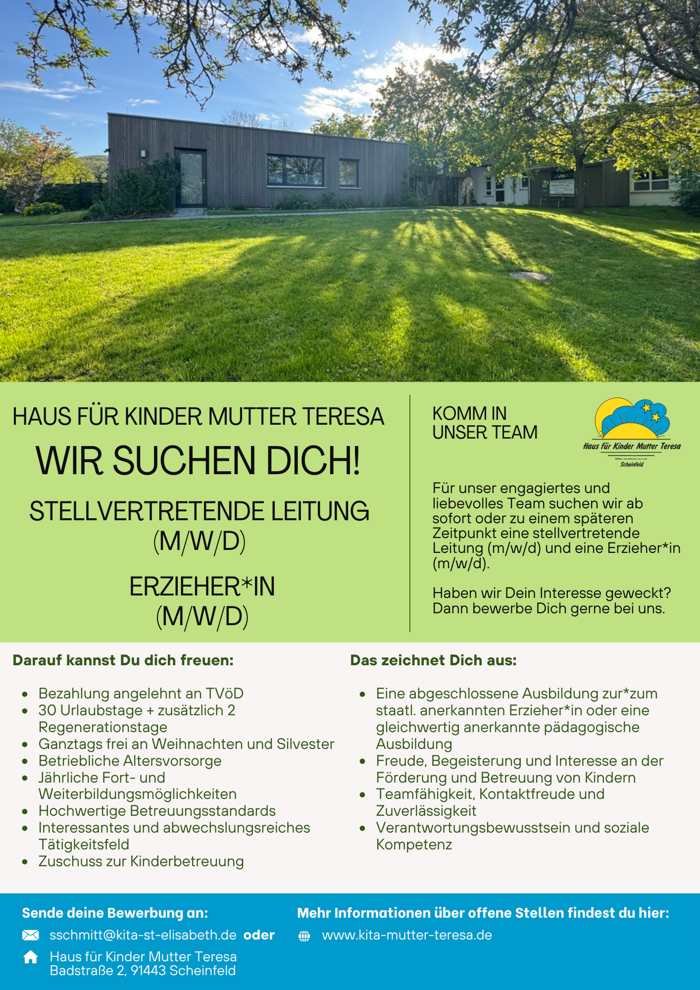Stellenausschreibung Erzieher